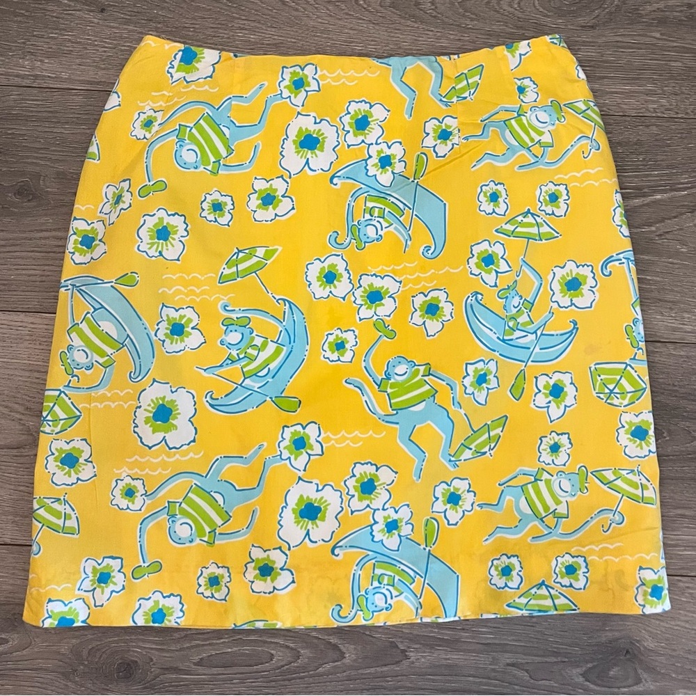 EUC Lilly Pulitzer Les Moneys Skirt Size 6